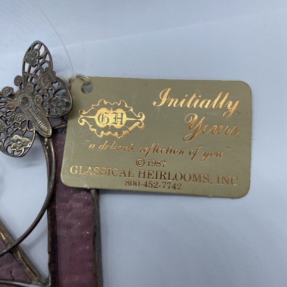 Stained Glass Window Hanging Letter "N" Sun Catcher Initial Vintage 1987 - Picture 3 of 6